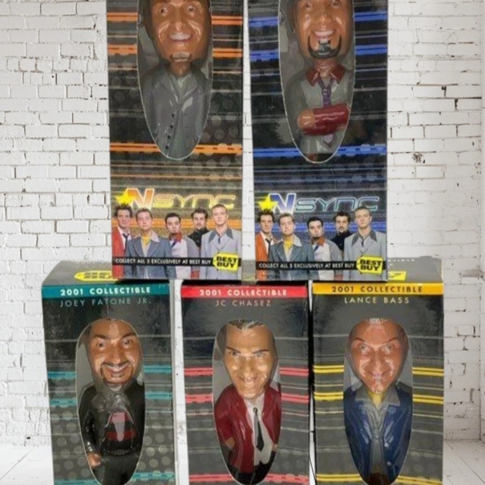 NSYNC 2001 Best Buy Exclusive Bobblehead Set of 5 Figures Justin Timberlake NIB